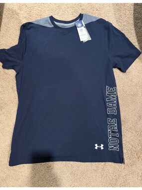 Under Armour Navy Men's Brand New Notre Dame tshirt